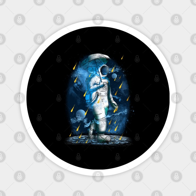 Astronaut In Meteor Shower Magnet by GigibeanCreations